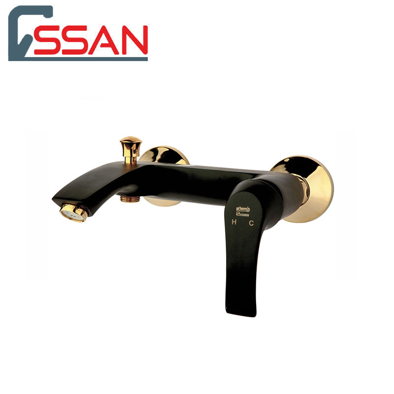 شیر حمام مدل لوتوس مشکی راسان