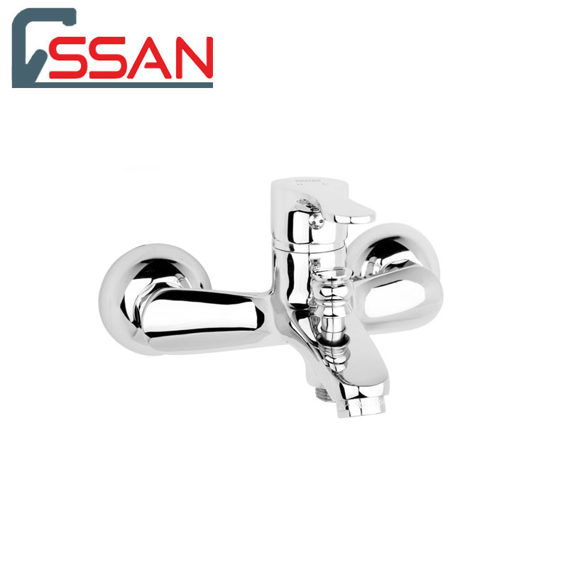 bath-sadaf-rassan شیر حمام مدل صدف کروم راسان