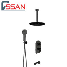 شیر حمام توکار کلاس 1 دینو مشکی رزگلد راسان