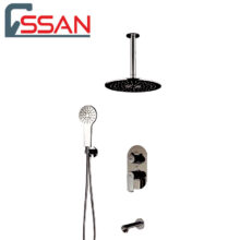 شیر حمام توکار کلاس 1 دینو کروم مات راسان