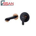شیر روشویی توکار ویوات تنسو مشکی رزگلد راسان