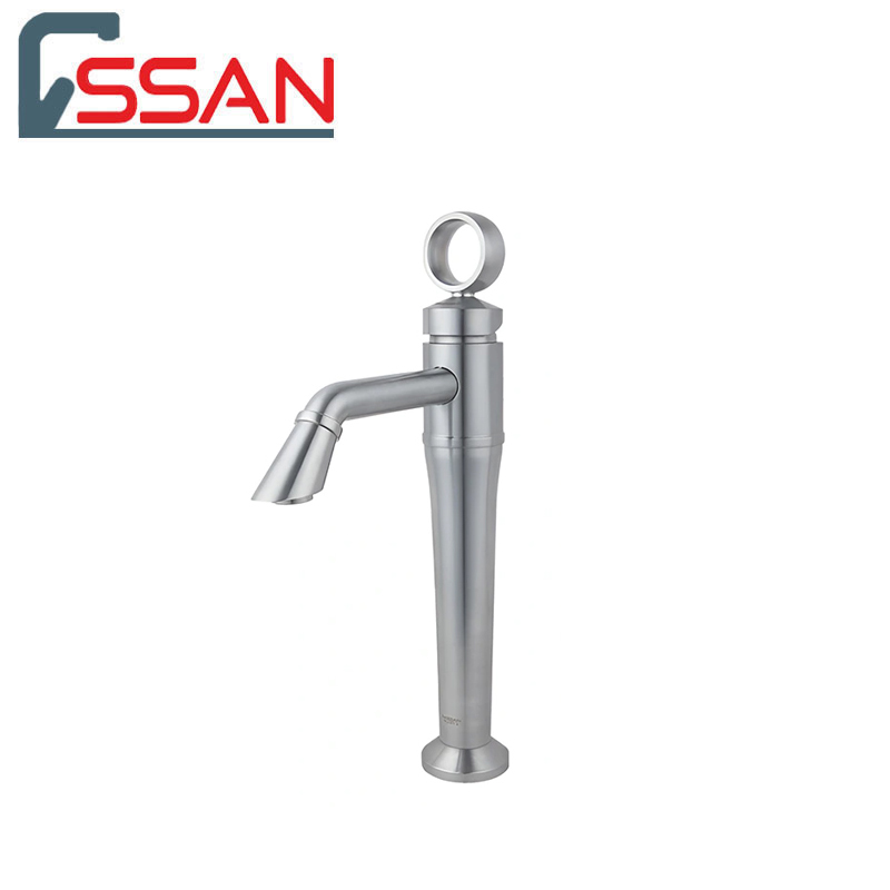 شیر روشویی پایه بلند مدل آنیتا کروم مات راسان