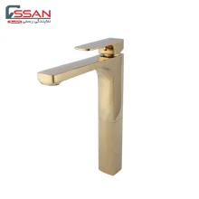 شیر روشویی پایه بلند مدل گارنت طلایی راسان