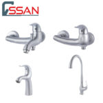 ست شیرآلات مدل اکتاو کروم مات راسان