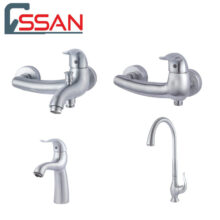 ست شیرآلات مدل اکتاو کروم مات راسان