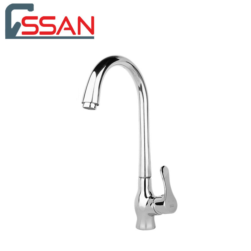 sink-sadaf-rassan شیر آشپزخانه مدل صدف کروم راسان