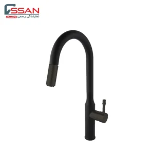 شیر ظرفشویی شلنگدار کارمن مشکی راسان