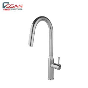 شیر ظرفشویی شلنگدار کارمن کروم مات راسان