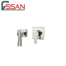 شیر توالت توکار فلت کروم راسان